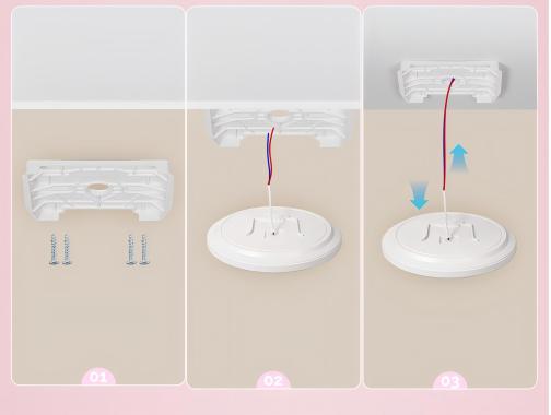 Installation du plafonnier WiFi Moes WCL-XJ24-RCW-Y-WH-MS_1